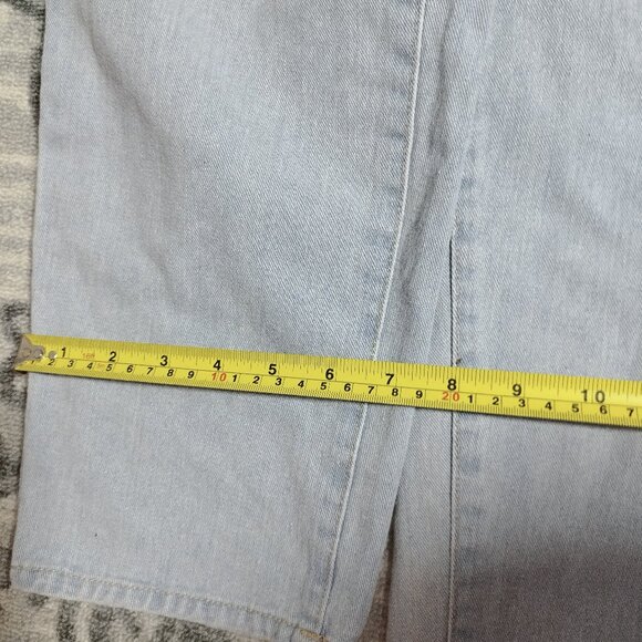 Ardene Mom Jeans Size 0 Light Wash High-Rise Paperbag Waist - Picture 7 of 7